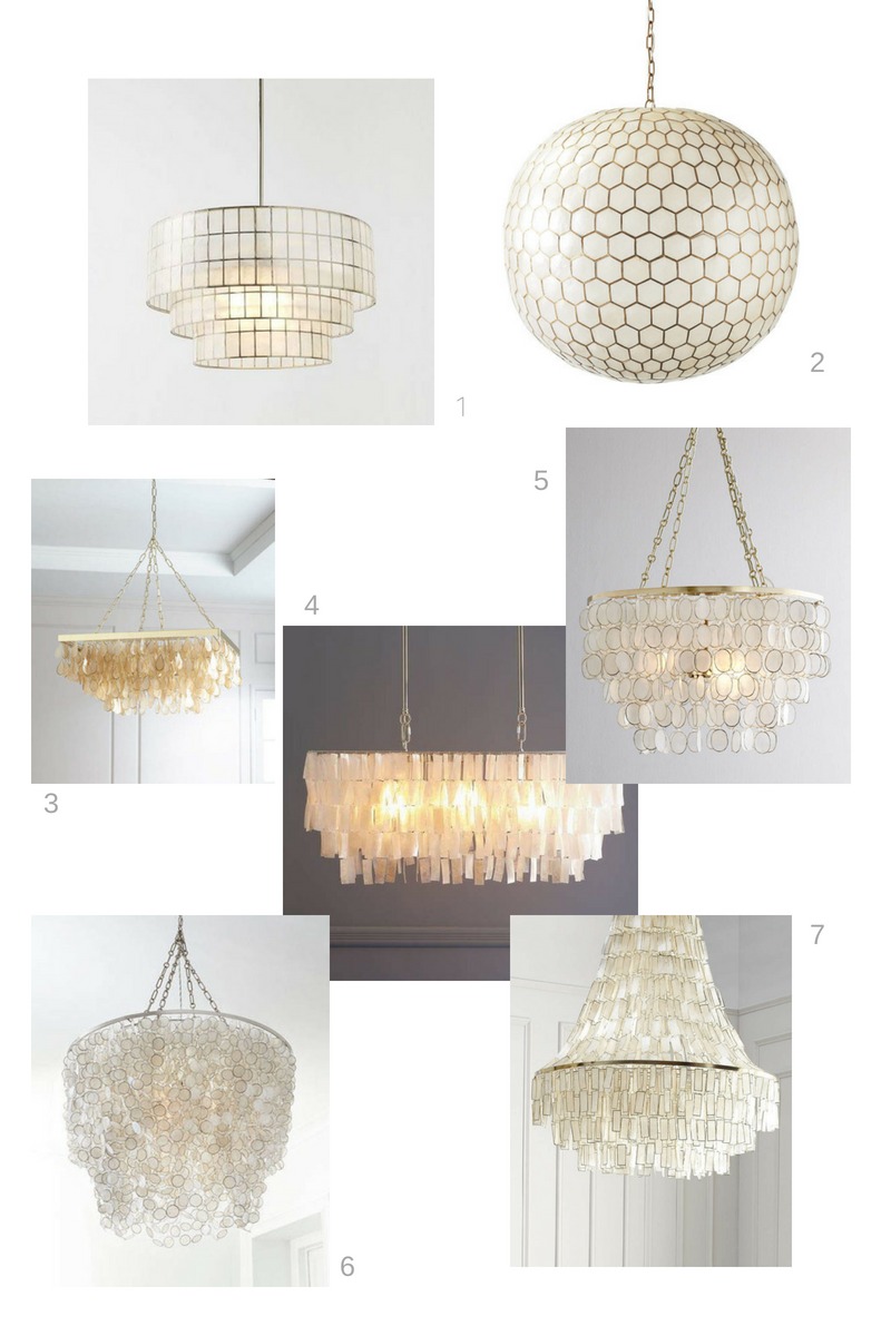 7 Gorgeous Capiz Shell Chandeliers