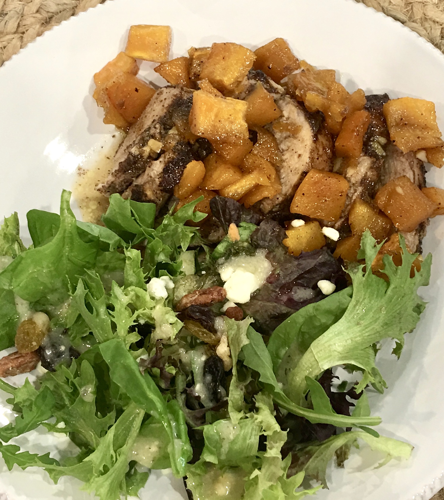 Island Pork Tenderloin With Butternut Squash