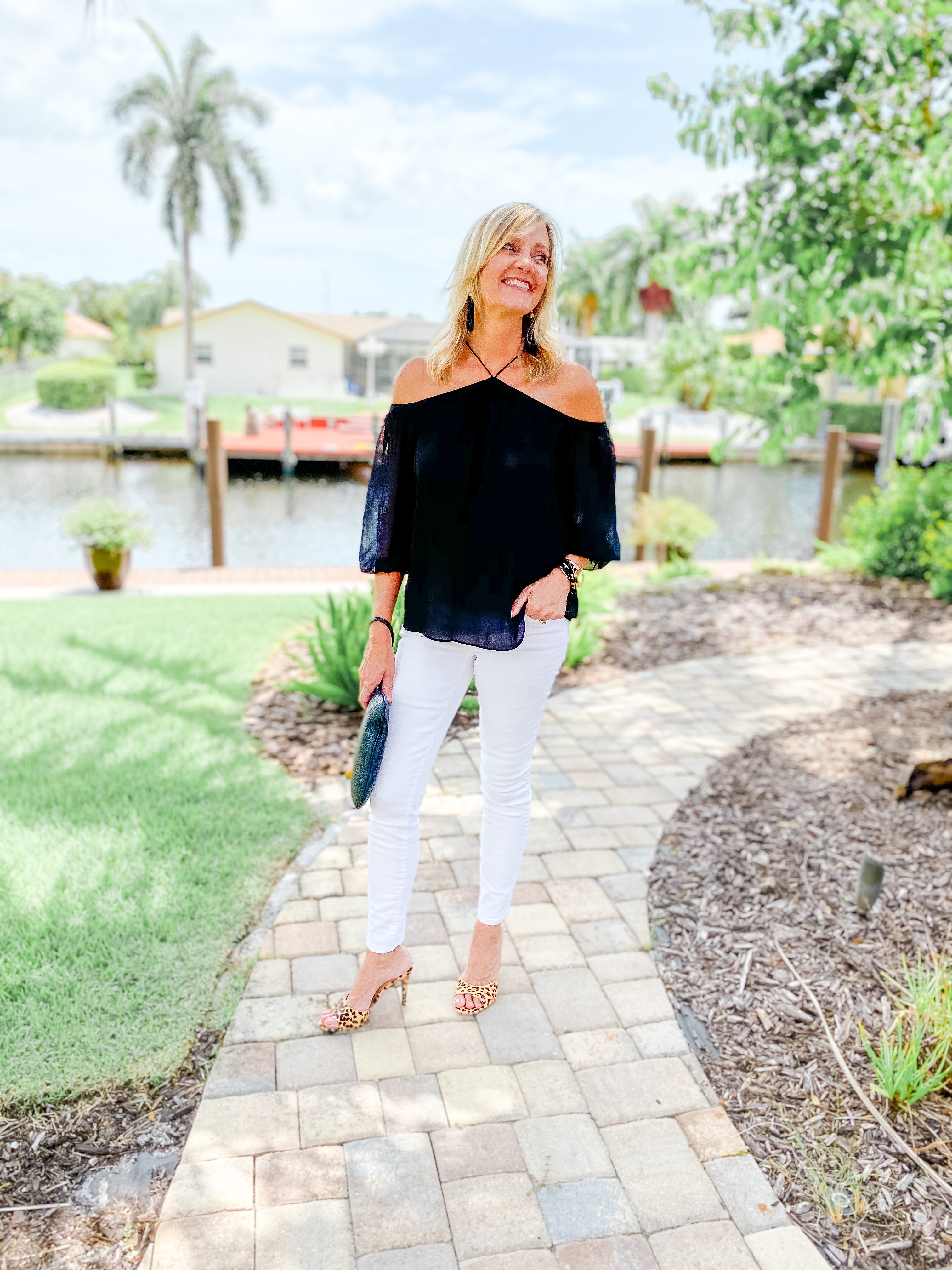 White Jeans For Date Night! 5 outfit ideas for women over 50.