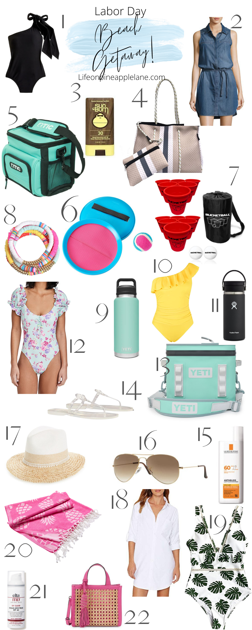 Labor Day Beach Getaway Packing List