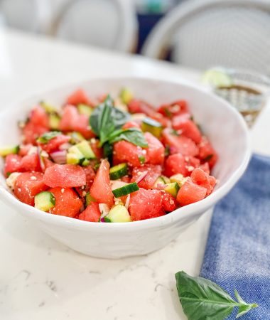 Watermelon Basil Salad With Feta