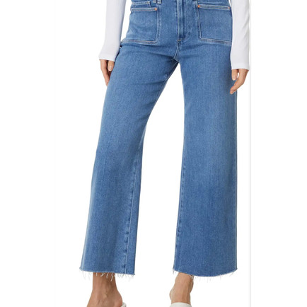 Paige Anessa cropped wide leg jeans