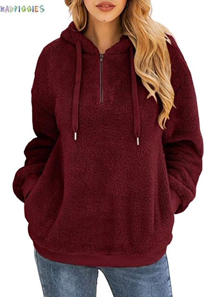 burgundy fleece pullover hoodie