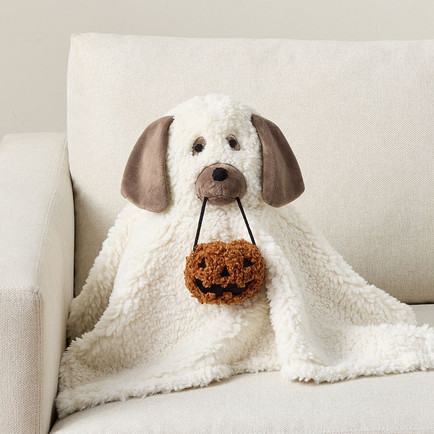 cute ghost dog pillow